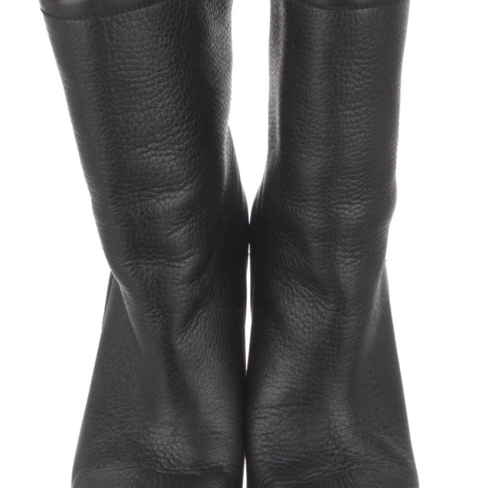 Stuart Weitzman Brooks High Heel Black Leather Booties (Size 6) - Picture 11 of 12